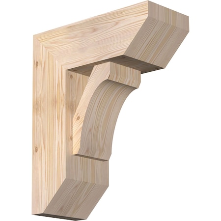 Ekena Millwork Legacy Slat Smooth Bracket w/ Offset Brace, Douglas Fir, 7 1/2"W x 18"D x 22"H BKT0806X18X22LEC06SDF